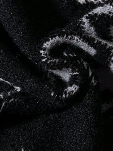 Distressed Grunge Cross Print Sweater