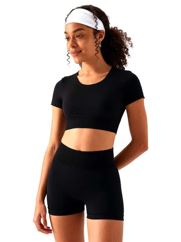 Seamless High Waist Athletic Shorts Set