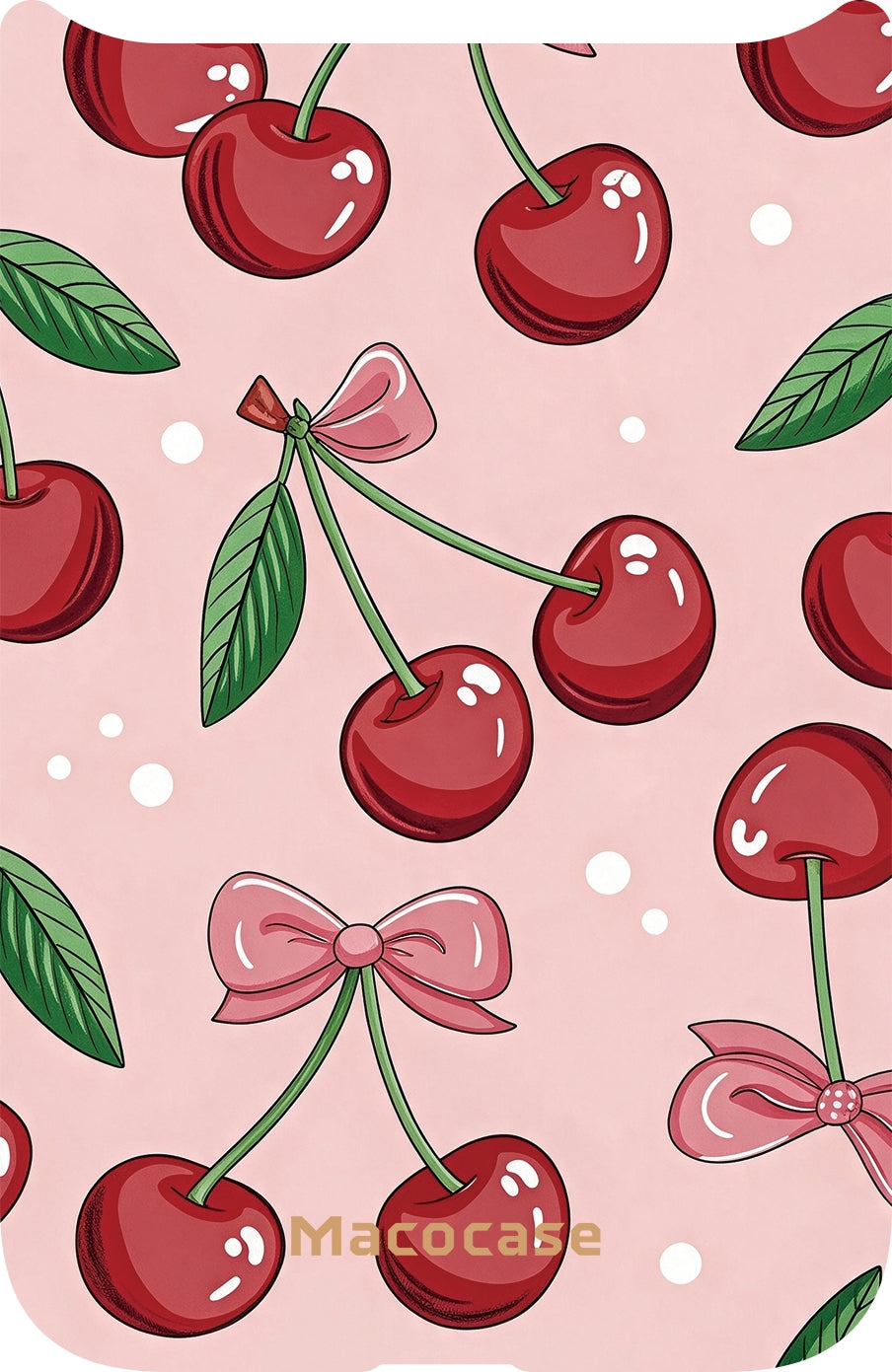 Cherry and Bow Pattern Phone Case