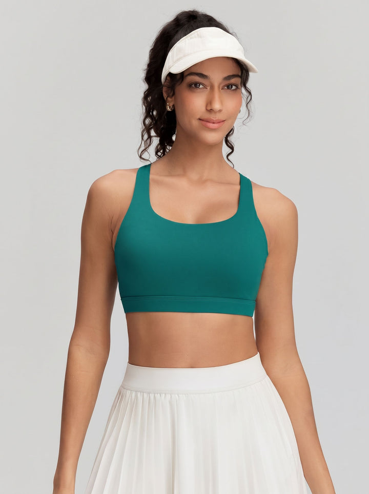Breathable Cutout Back Sports Bra