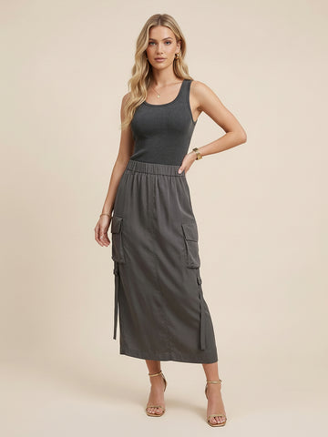 Paneled Detail Tank Dress
