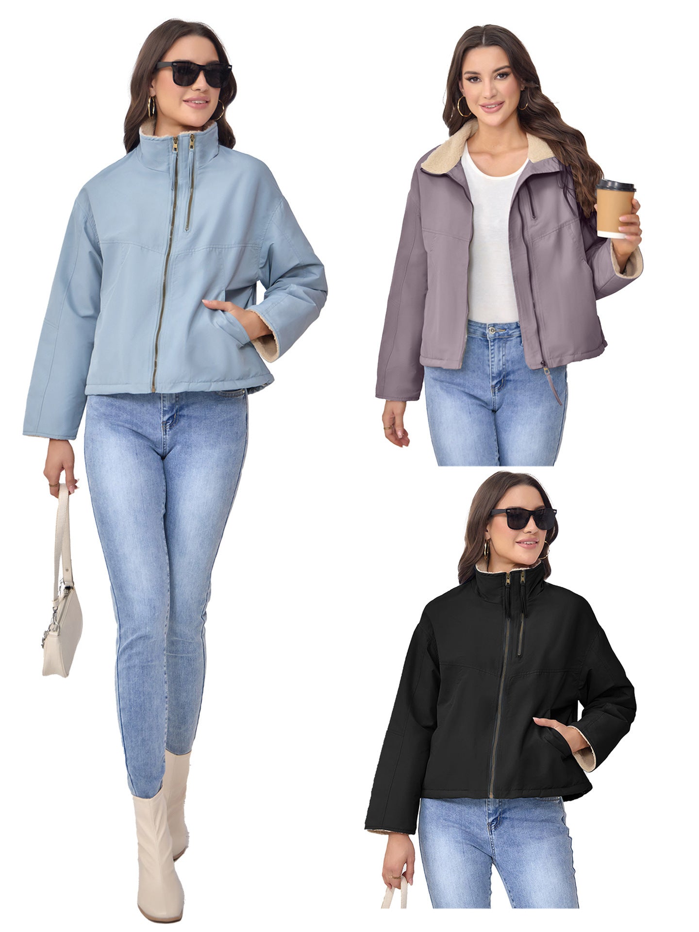 Cozy Sherpa Lined Padded Jacket