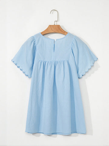 Puff Sleeve Peplum Cotton Blouse