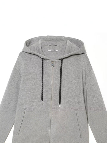 Oversized Cropped Zip Up Hoodie
