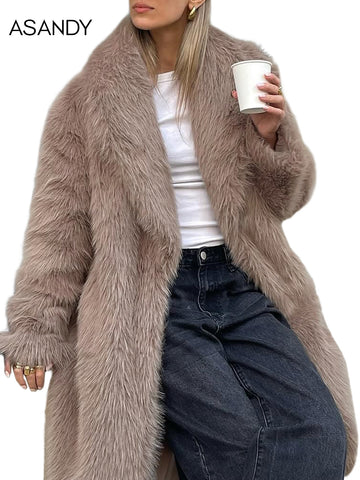 Plush Oversized Faux Fur Coat