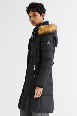Faux Fur Hooded Puffer Coat