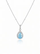 Elegant Teardrop Crystal Pendant Necklace