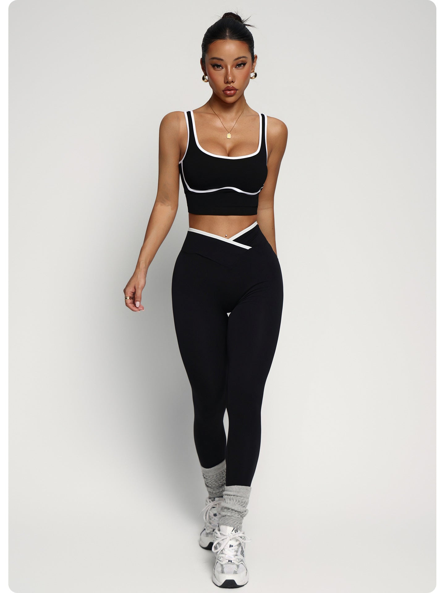 Seamless Sculpting V Waist Workout Set