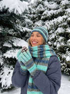 Cozy Warm Winter Hat Scarf 3‑Piece Set
