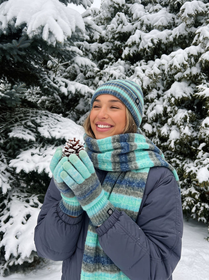 Cozy Warm Winter Hat Scarf 3‑Piece Set