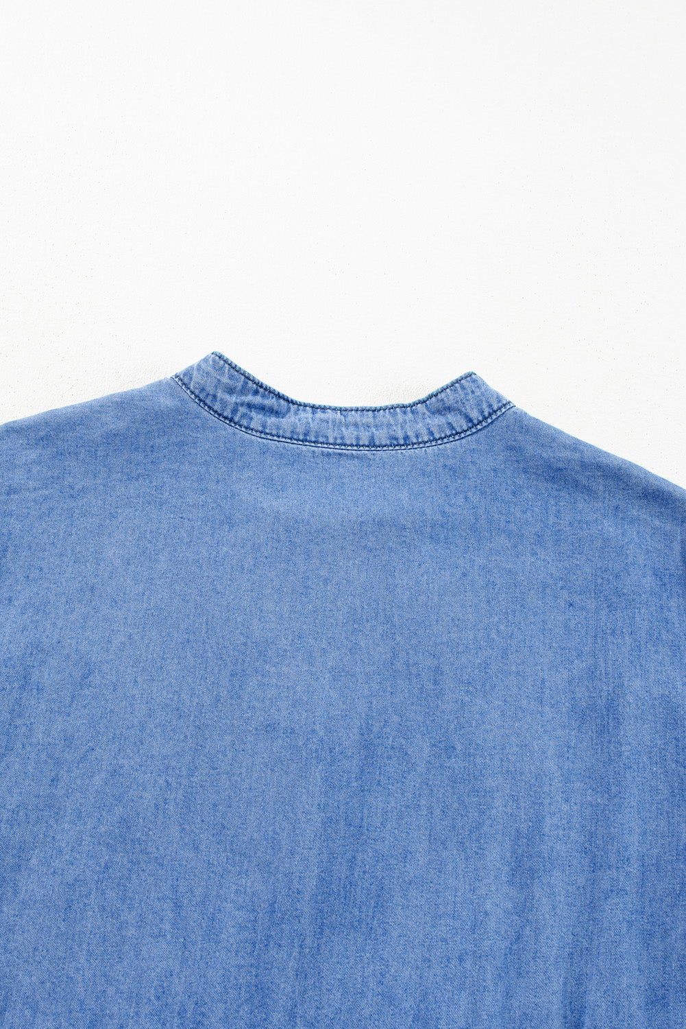 Casual Tiered Button Down Denim Dress