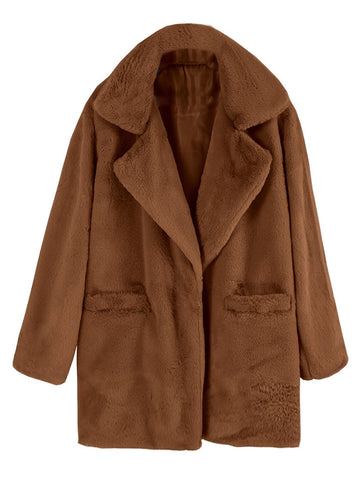 Cozy Soft Plush Faux Fur Coat