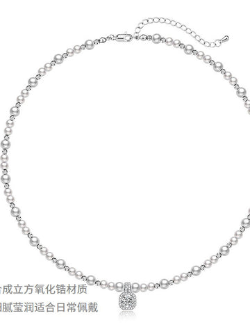 Elegant Dainty Pearl Pendant Necklace