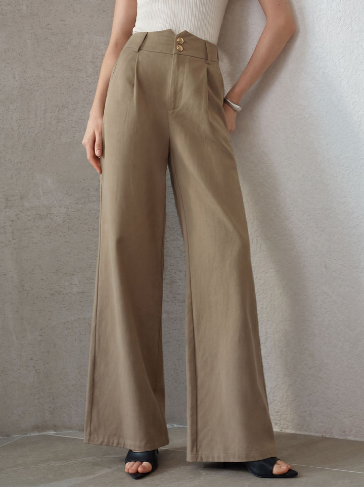 High Waisted Wide Leg Trousers