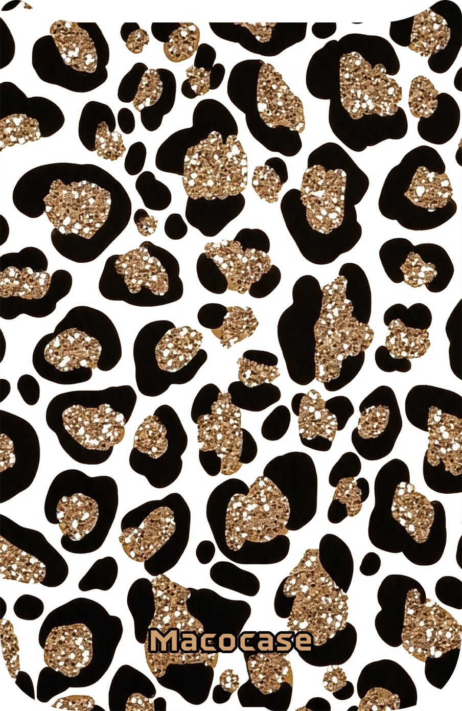 Gold Glitter Leopard Print Phone Case