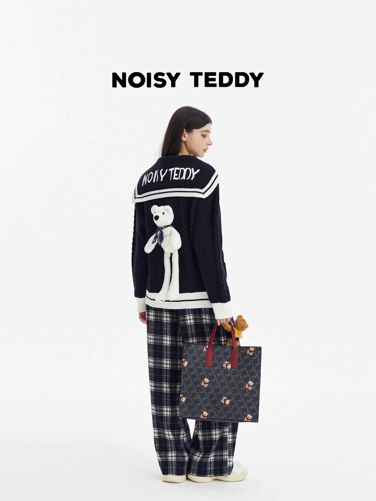 Cute Teddy Bear Sailor Cardigan