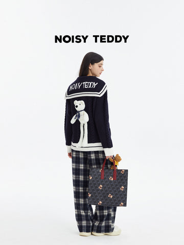 Cute Teddy Bear Sailor Cardigan