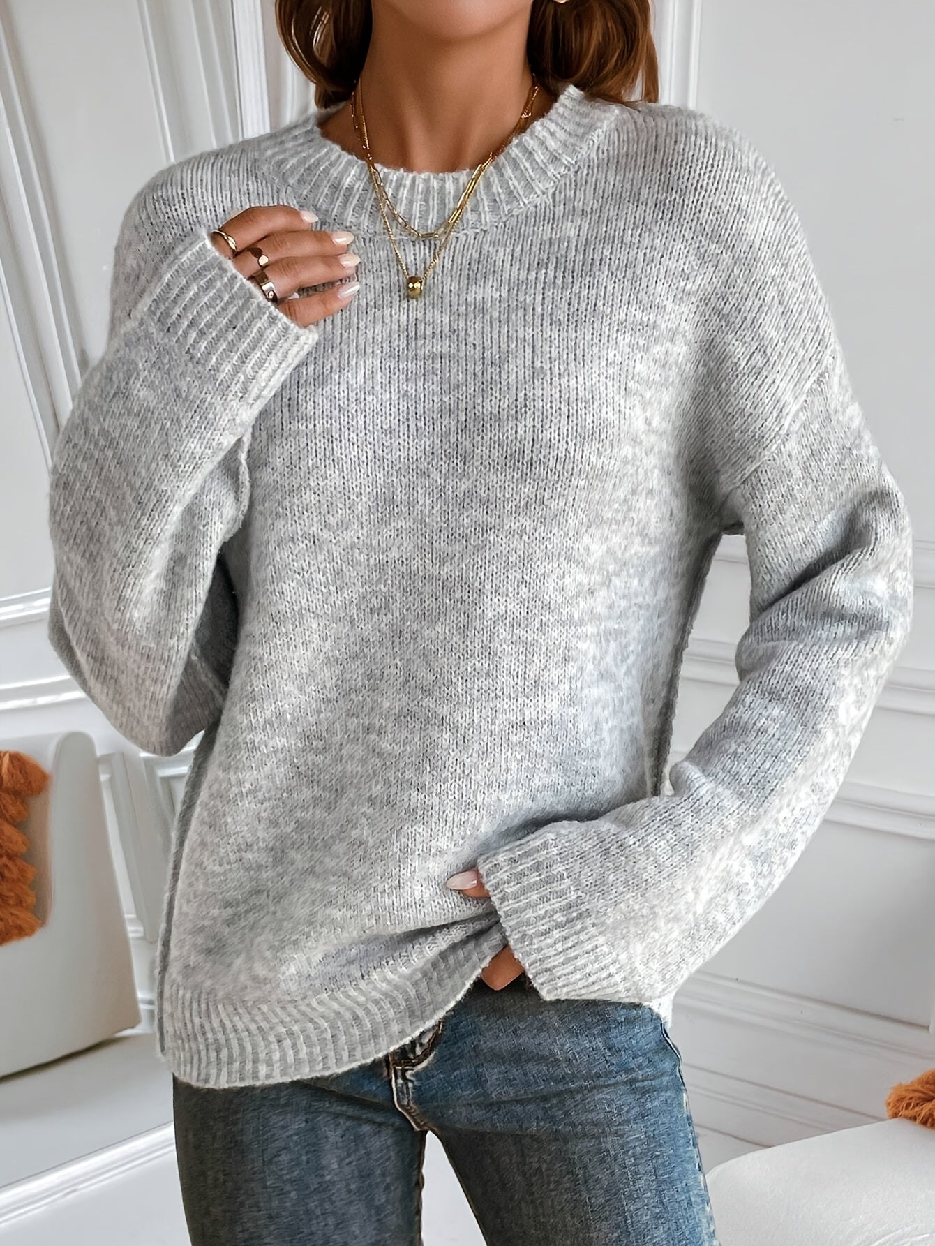 Cozy Oversized Soft Knit Pullover Sweater