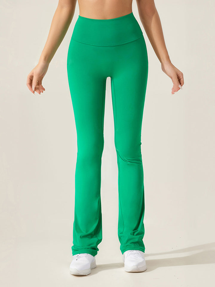 High Waisted Scrunch Butt Flare Leggings