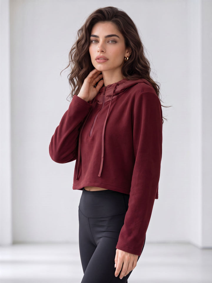 Cozy Fleece Quarter Zip Hoodie