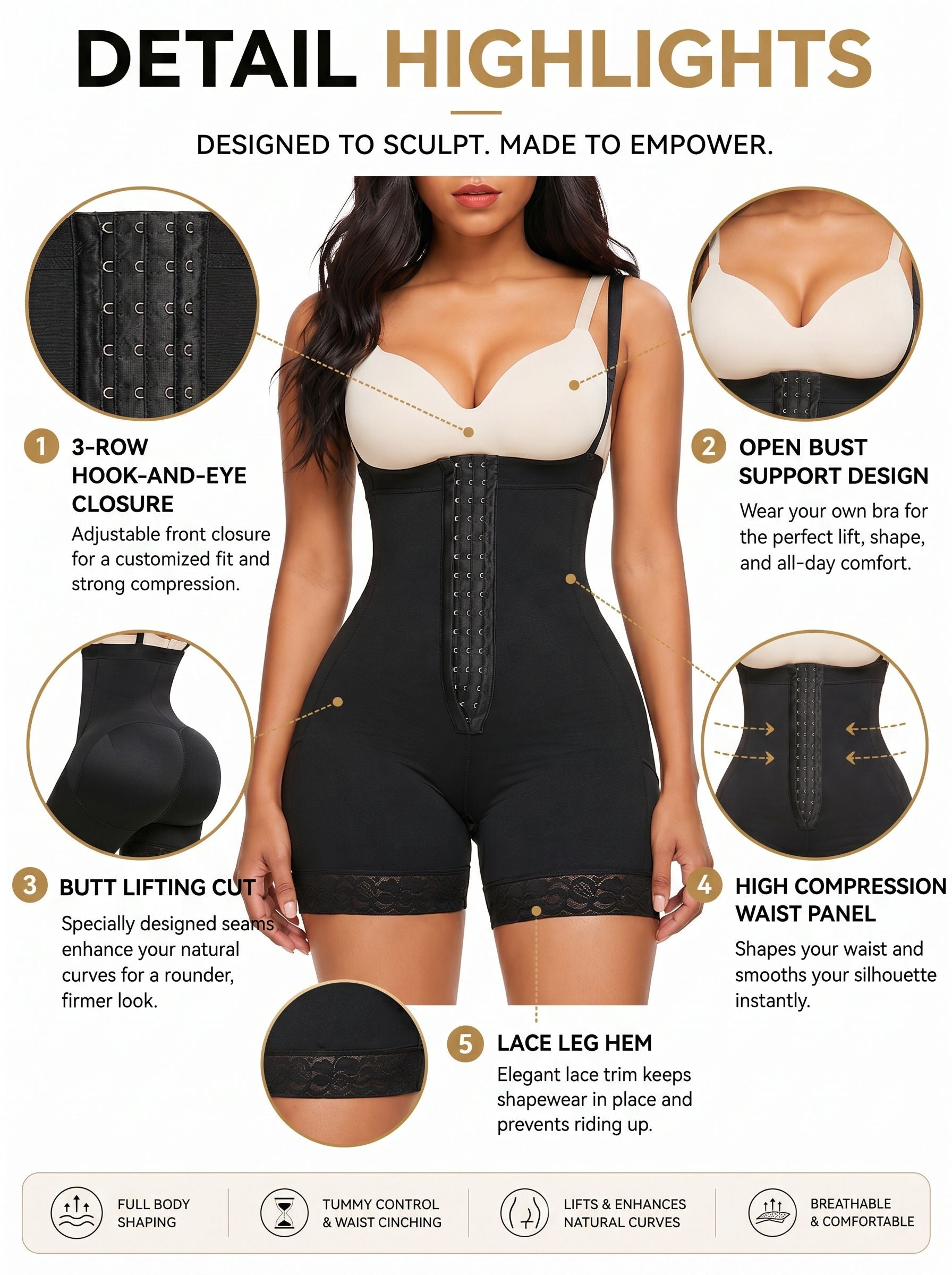 Seamless Tummy Control Body Shaper