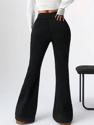 High Waisted Fleece Lined Yoga Pants