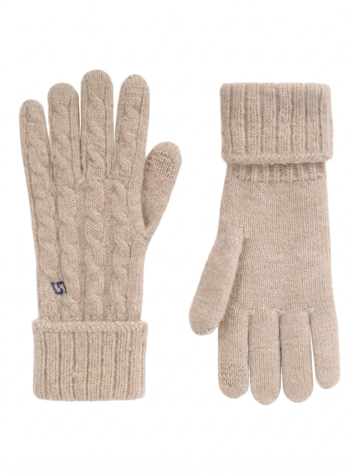 Fleece-lined Cozy Cable Knit Winter Gloves