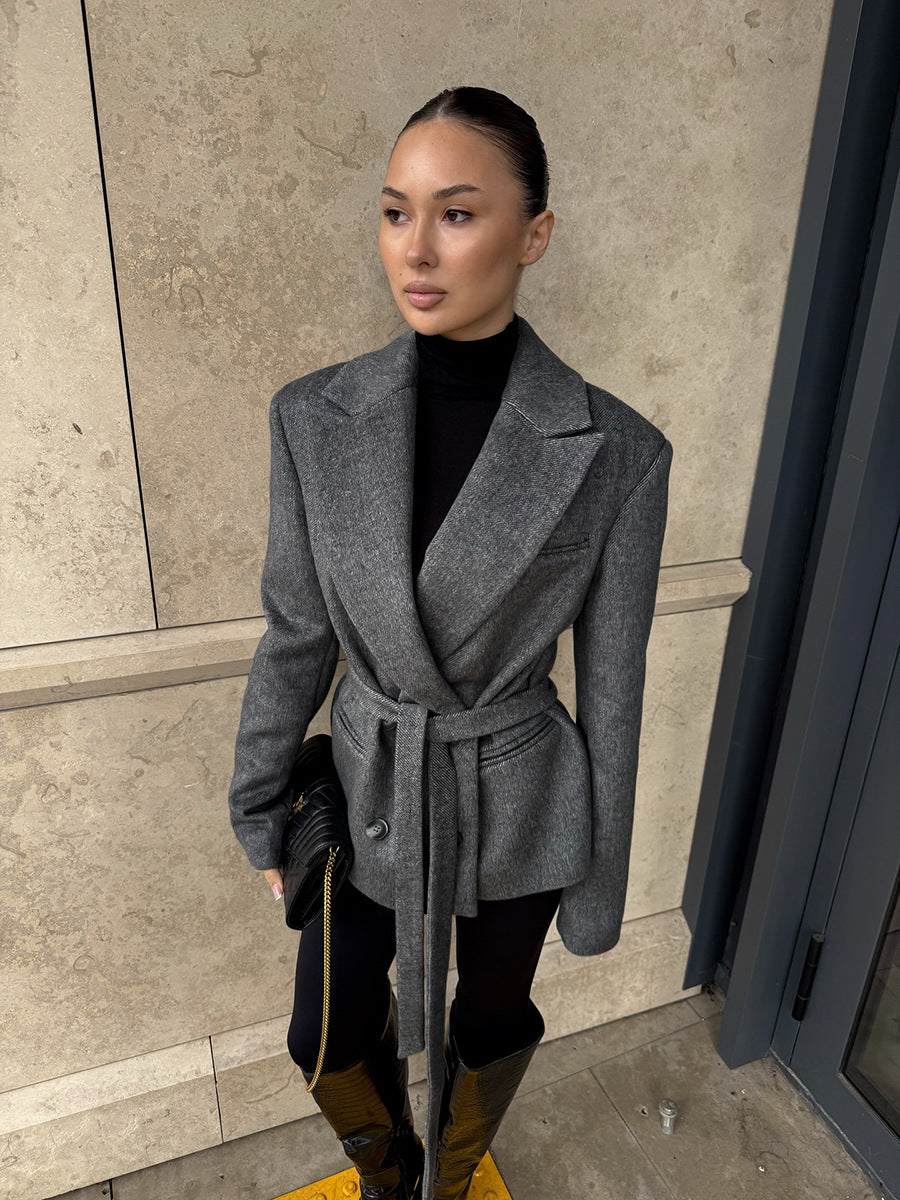 Oversized Double Breasted Wool Blazer