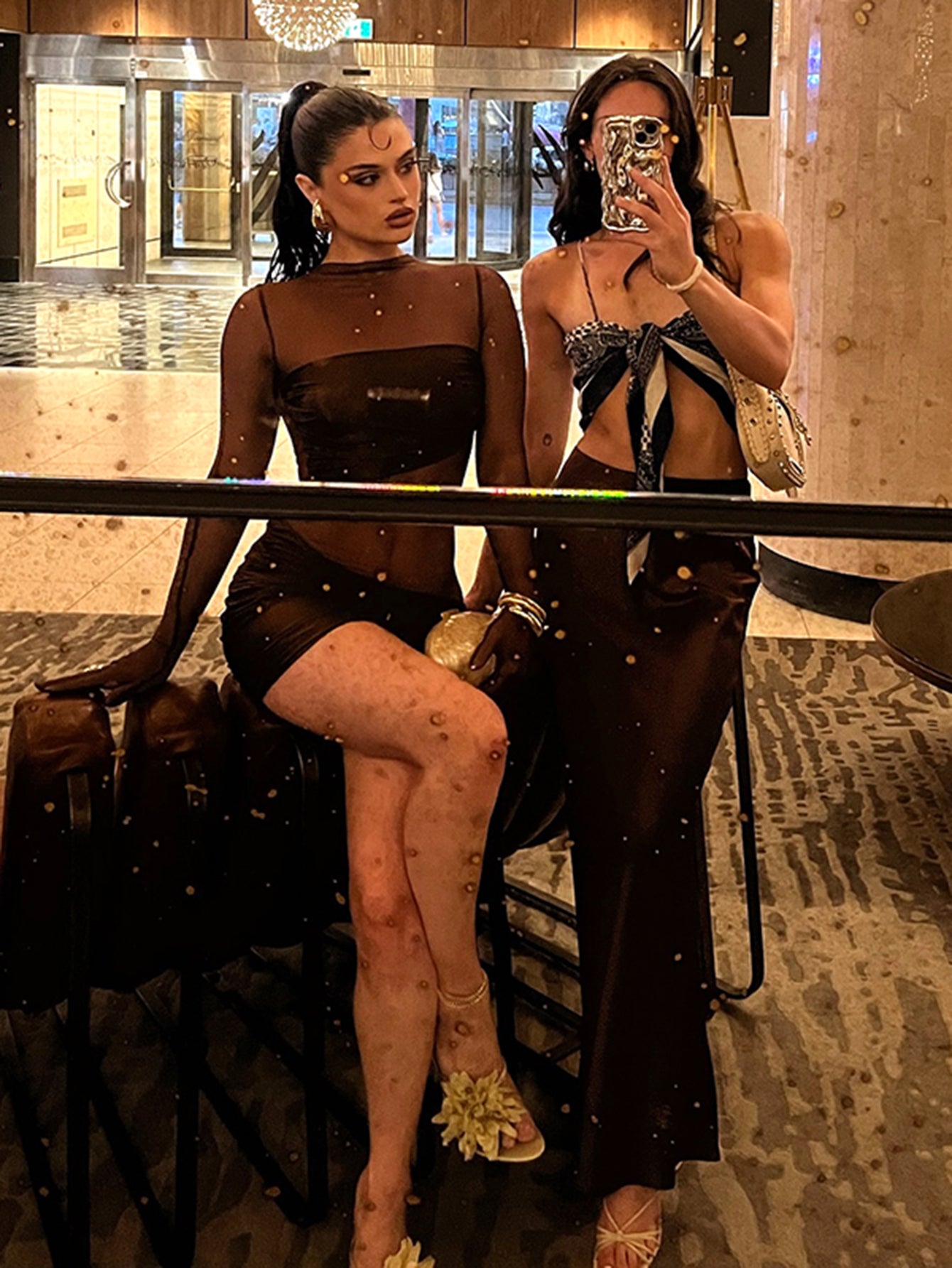 Sheer Mesh Light Thin Modern Mini Dress