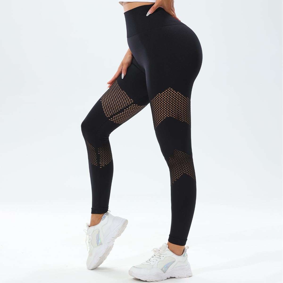High Waisted Mesh Workout Leggings