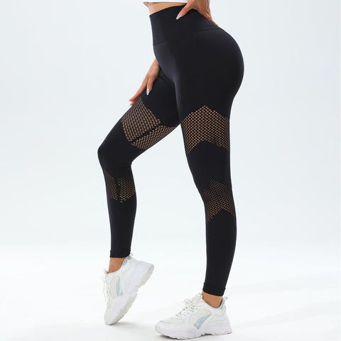High Waisted Mesh Workout Leggings