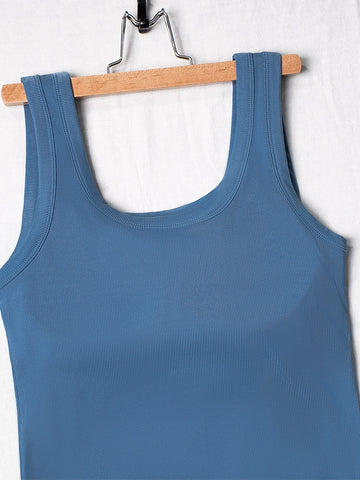 Seamless Ribbed Built In Bra Tank