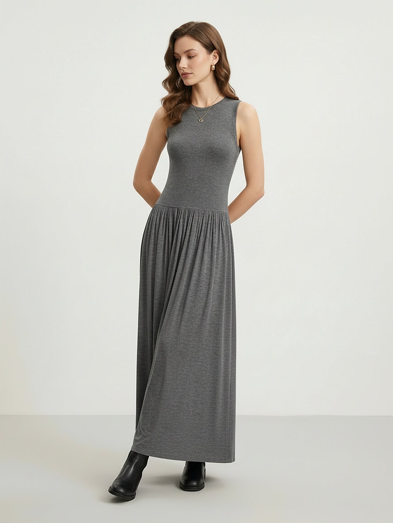 Wool Blend Tank Dress