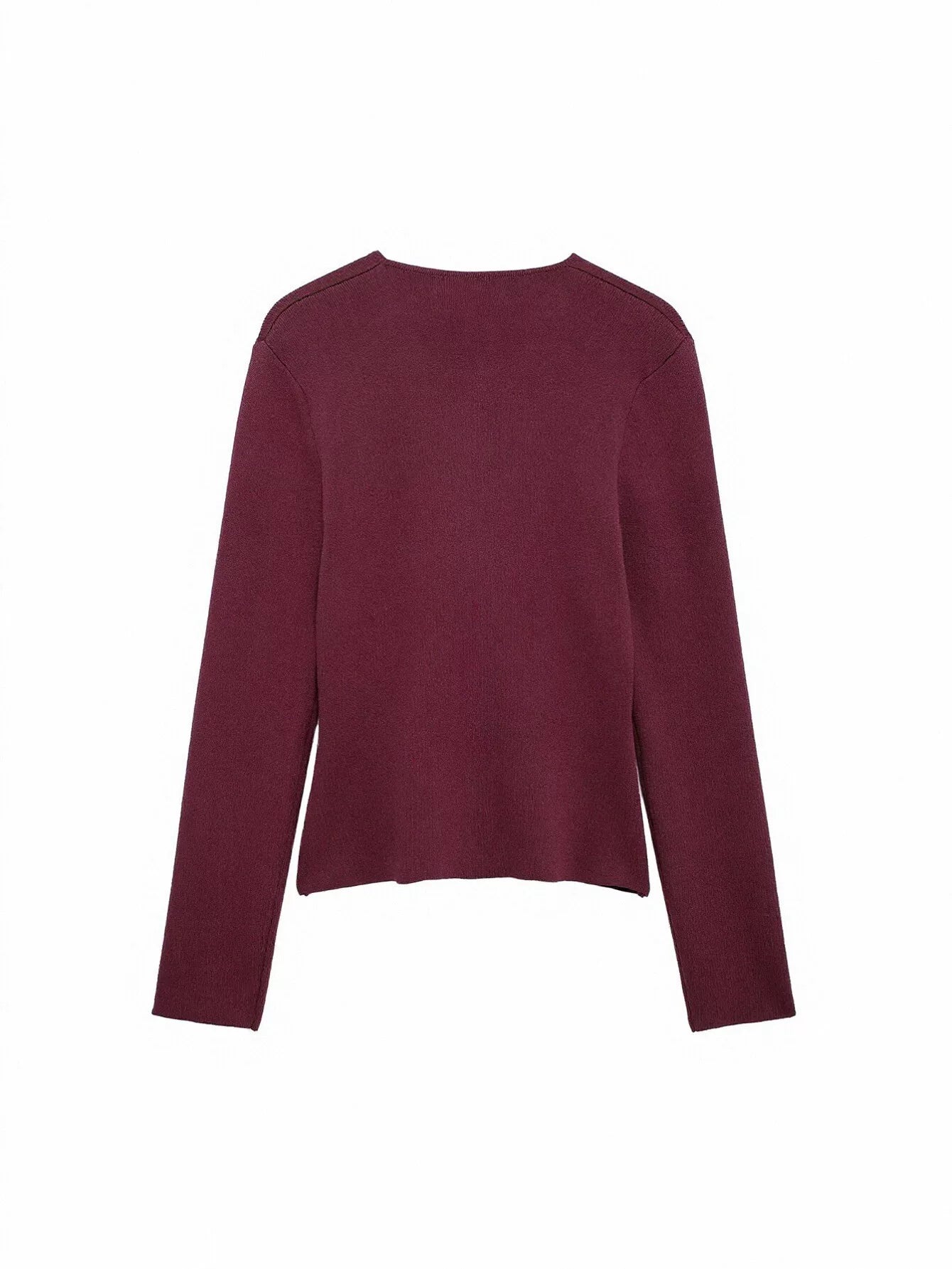 Elegant Asymmetric Button Knit Cardigan