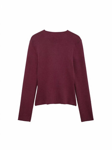 Elegant Asymmetric Button Knit Cardigan