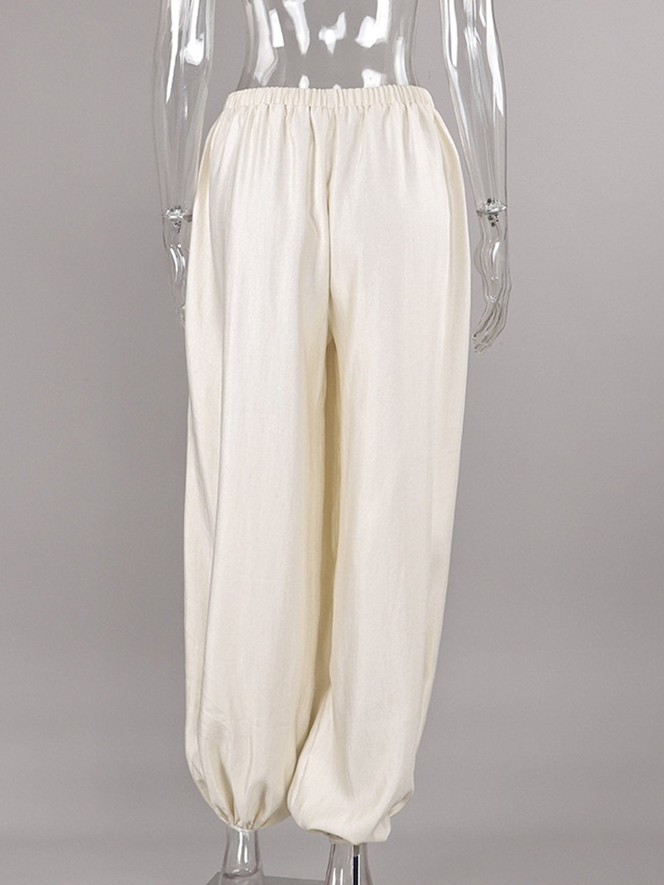 High Waisted Pleated Harem Pants