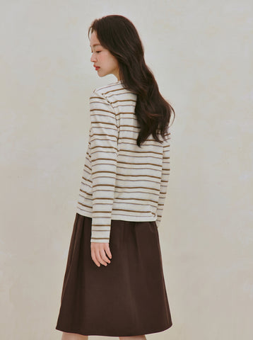 Soft Cotton Striped Long Sleeve Tee