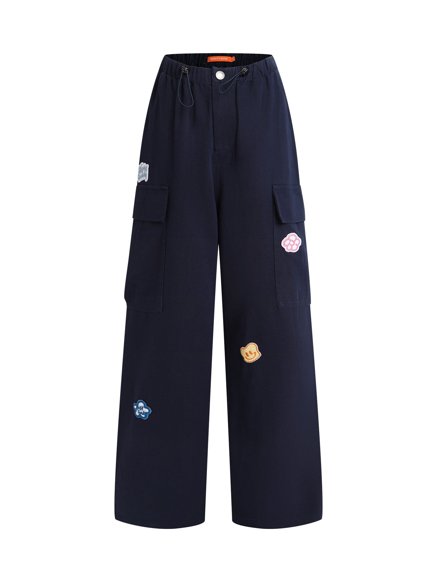 Graphic Patch High Waisted Cargo Pants