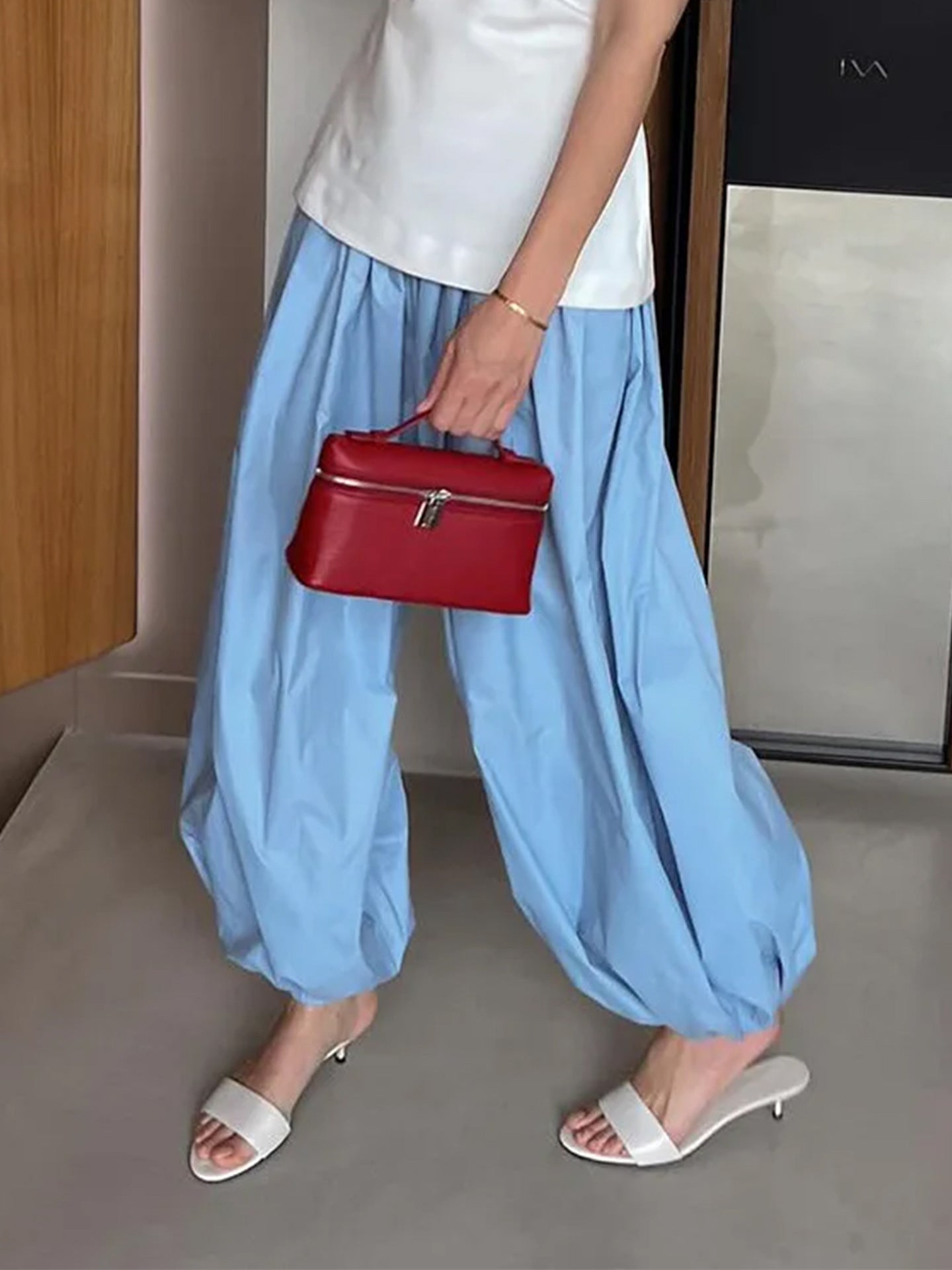 High Waisted Pleated Balloon Pants