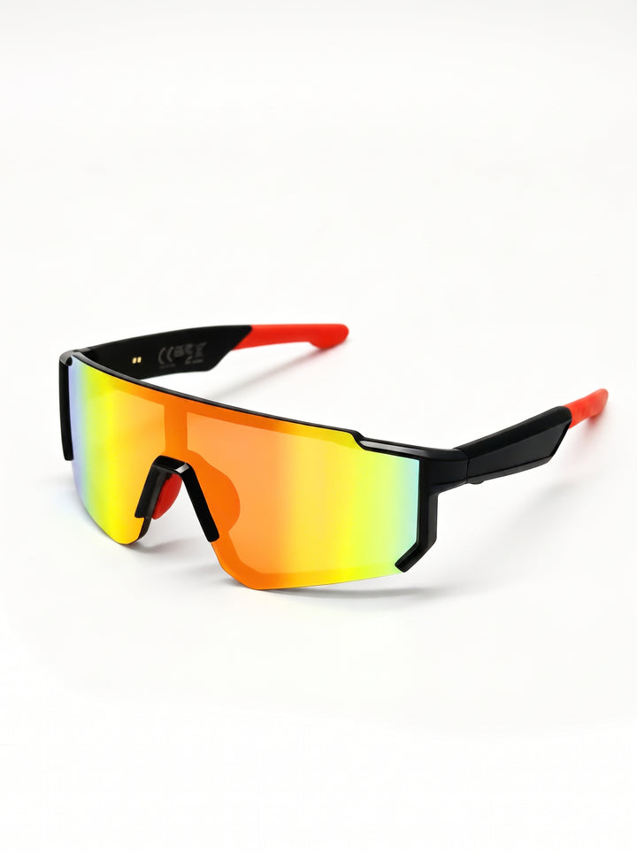 Reflective Shield Sport Cycling Sunglasses