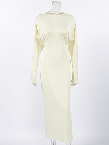 Elegant Long Sleeve Bodycon Midi Dress