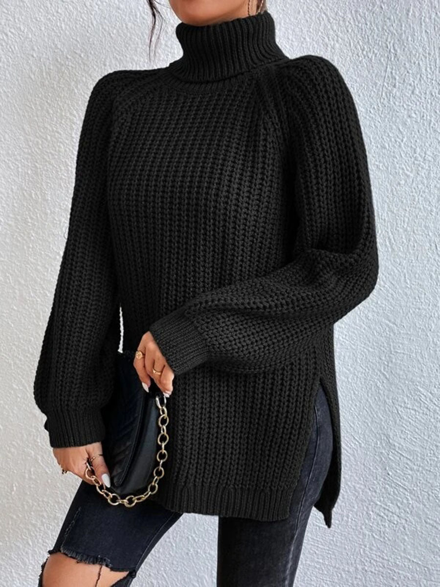 Cozy Chunky Ribbed Turtleneck Sweater