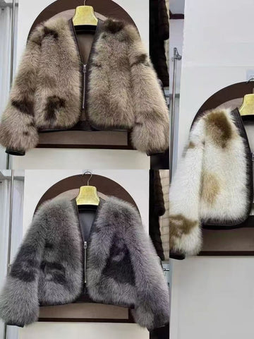 Plush Cropped Faux Fur Jacket