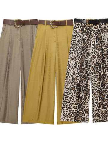High Waisted Shimmer Wide Leg Pants