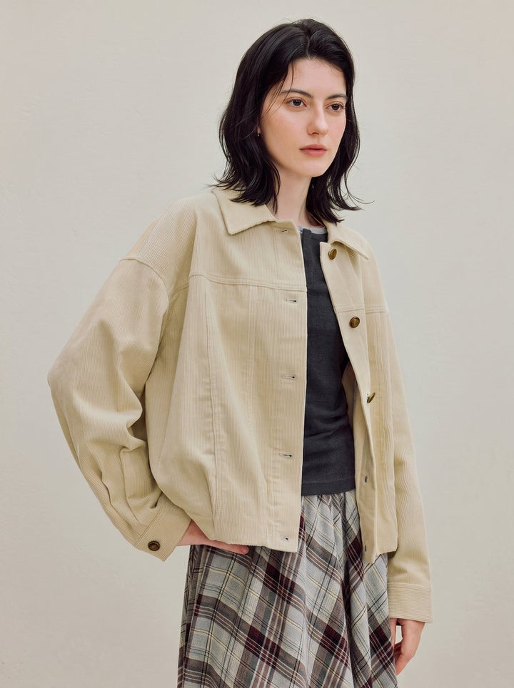 Organic Cotton Corduroy Button Jacket
