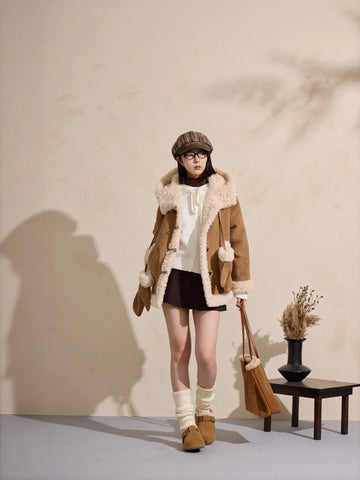 Cozy Faux Shearling Hooded Jacket