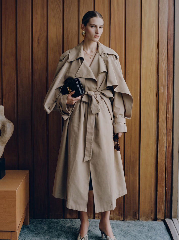 Oversized Double Breasted Trench Coat