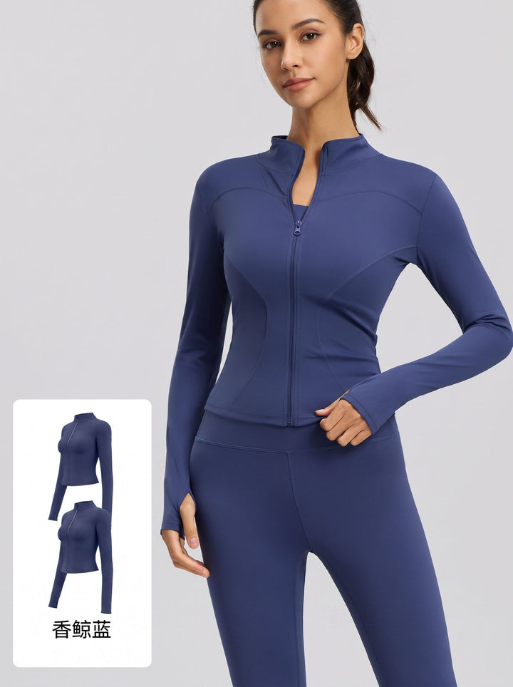 Slim Fit Thumbhole Athletic Jacket