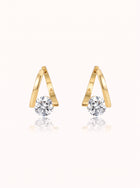 Minimalist Dainty Cubic Zirconia Hoop Earrings