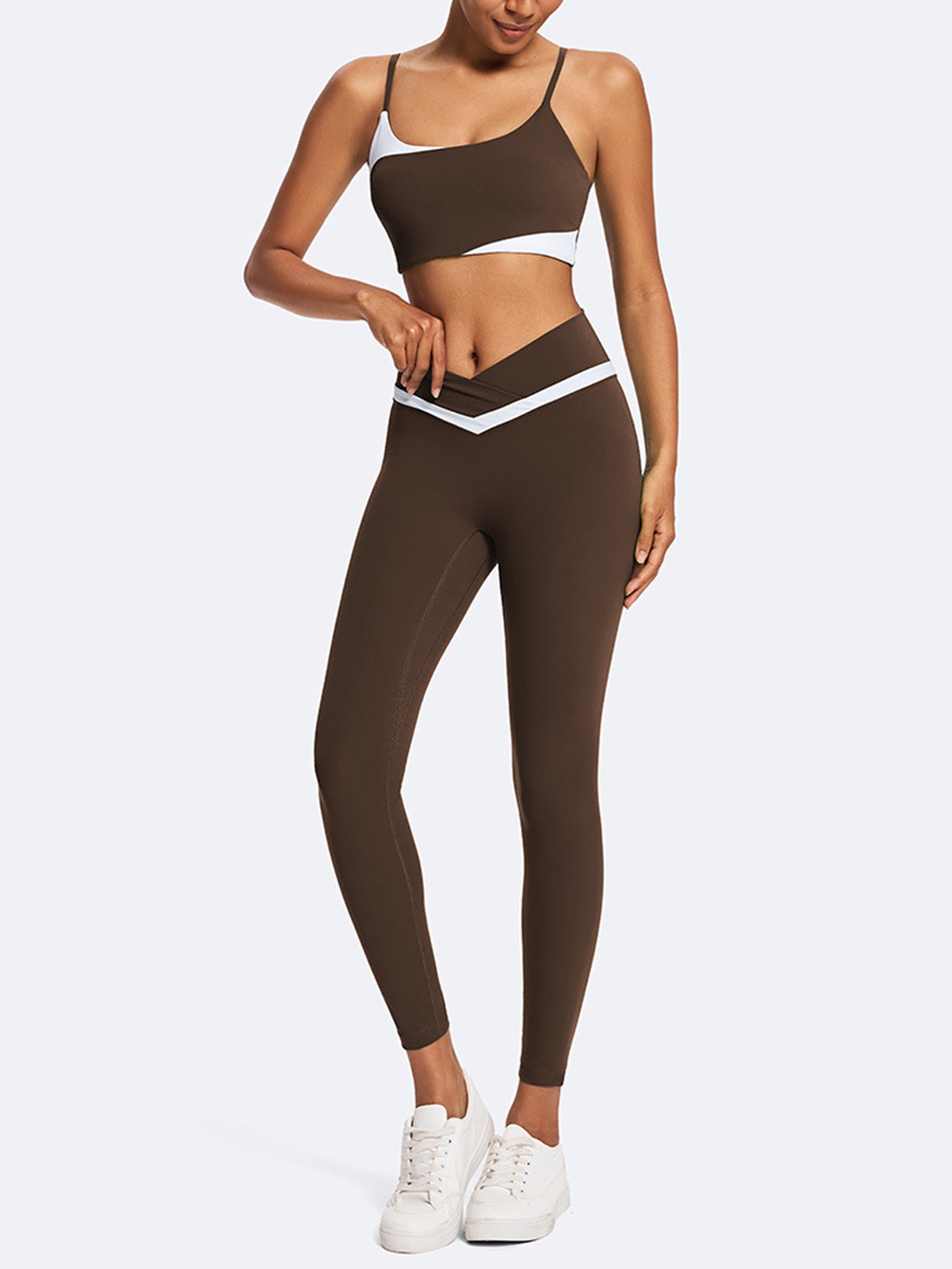 V Waist Crisscross Detail Yoga Leggings